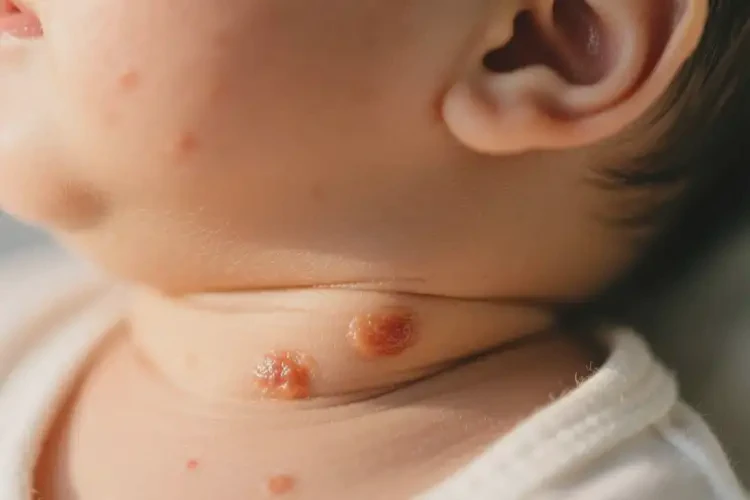 小兒脖子上偶爾起濕疹能徹底自愈嗎(圖2)