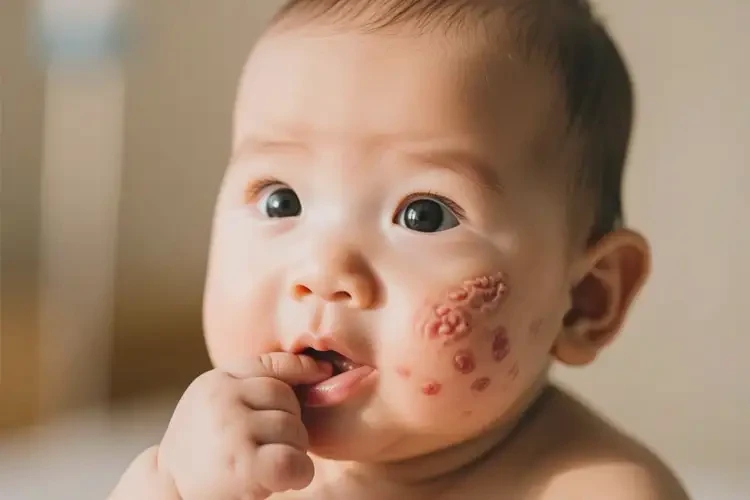 小兒臉上容易長濕疹不管它會自己好嗎
