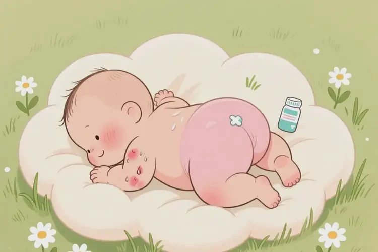 嬰幼兒屁股上出濕疹不管它會自己自愈嗎(圖1)