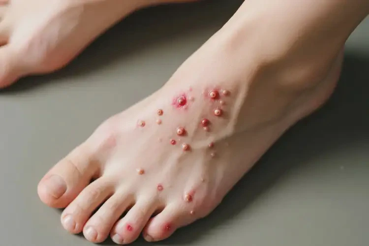 女人腳上出濕疹不管它會(huì)自己好嗎(圖2)