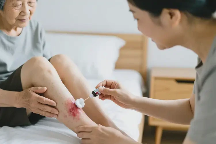 老年人小腿出濕疹能徹底自愈嗎(圖1)