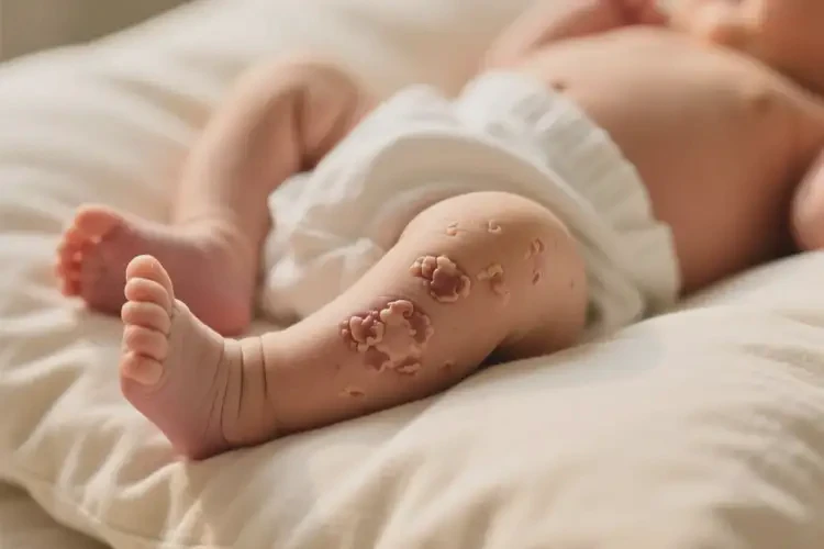 新生兒大腿上長濕疹不管它會自己好嗎