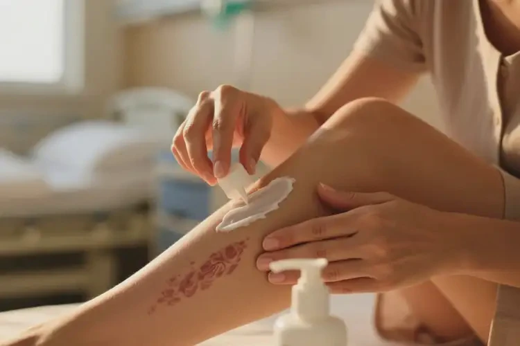 女人小腿經(jīng)常長濕疹不管它會(huì)自己好嗎(圖1)