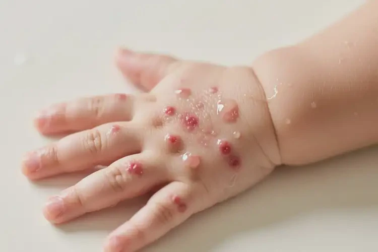 宝宝手上出湿疹可不可以彻底自愈(图1)