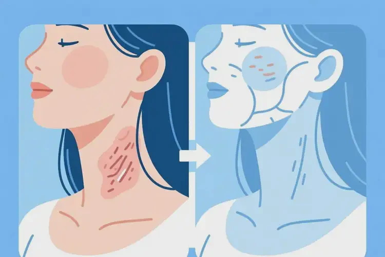 女性脖子出濕疹能夠徹底治愈嗎(圖4)