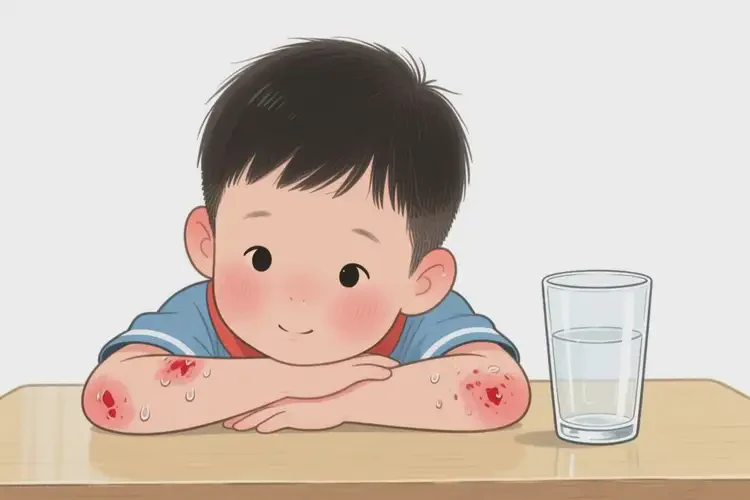 小學(xué)生手臂容易起濕疹不管它會(huì)自己好嗎(圖2)