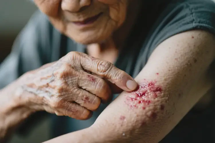 高齡老人手臂上出濕疹能徹底自愈嗎(圖2)