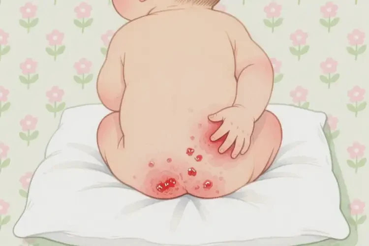 新生兒屁股上出濕疹可以徹底自愈嗎(圖3)