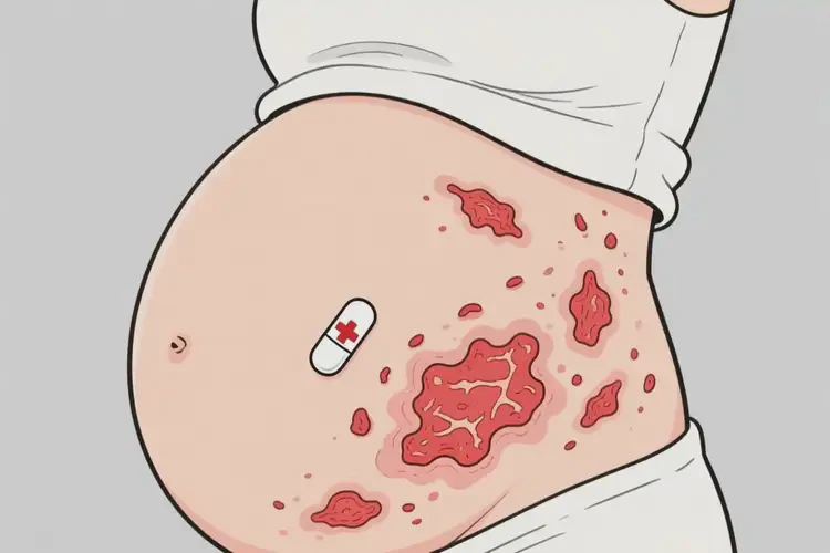 產(chǎn)婦肚子上起濕疹不管它會自己好嗎(圖2)