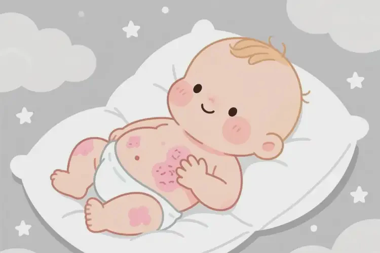 小儿肚子上有湿疹不管它会自己痊愈吗(图2)