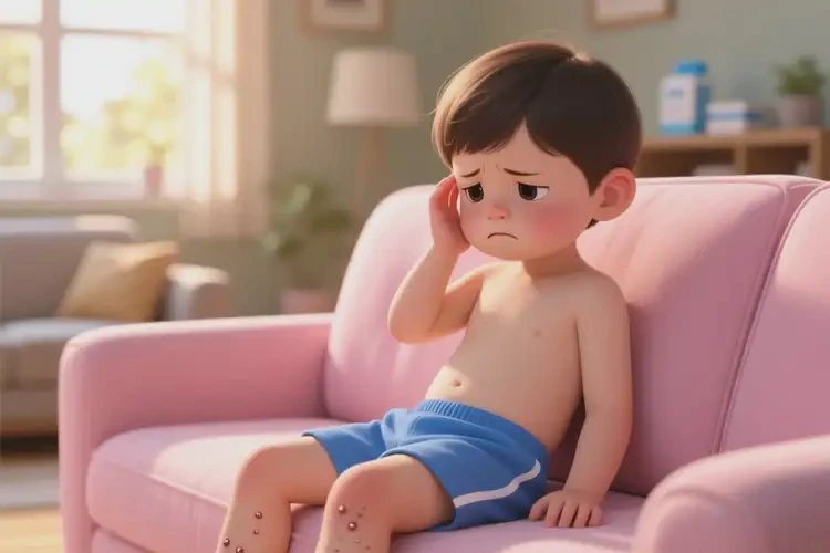 少兒小腿上出濕疹不管它會(huì)自己好嗎(圖1)