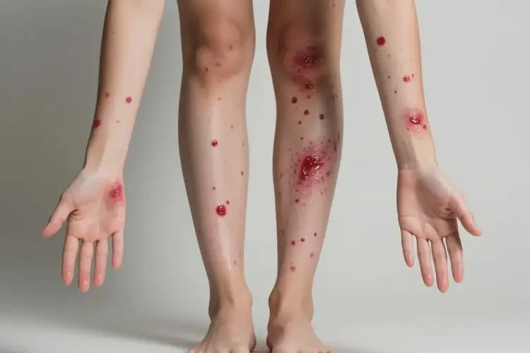 女生四肢經常起濕疹不管它會自己痊愈嗎(圖1)