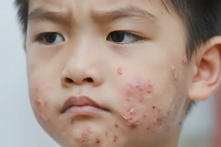 少兒臉上經(jīng)常長濕疹不管它會自己好嗎(圖4)