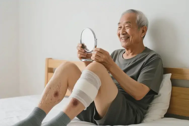 老人大腿出現(xiàn)濕疹能徹底自愈嗎(圖1)