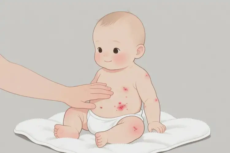 嬰兒肚子長濕疹不管它會自己痊愈嗎(圖1)