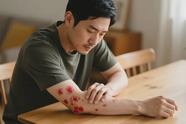 男性手臂容易長濕疹能夠徹底治愈嗎(圖3)