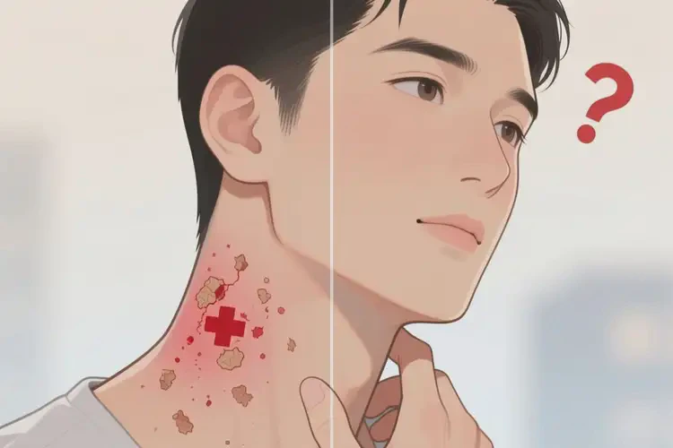 男性脖子有濕疹能徹底自愈嗎(圖1)