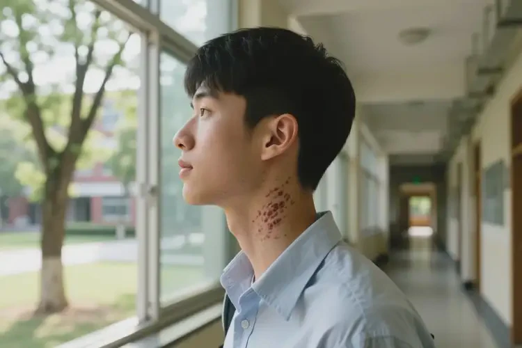 大學(xué)生脖子上出現(xiàn)濕疹不管它會自己痊愈嗎