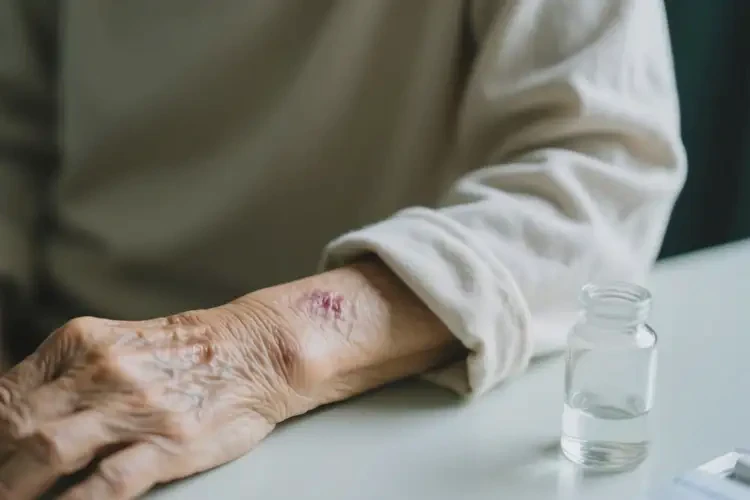 老年人手臂上長濕疹能夠徹底治愈嗎(圖3)