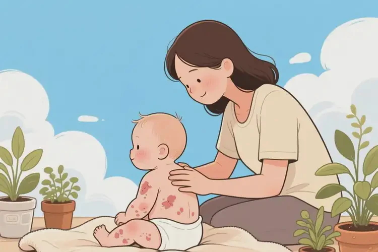 小儿四肢偶尔起湿疹可不可以彻底自愈(图3)