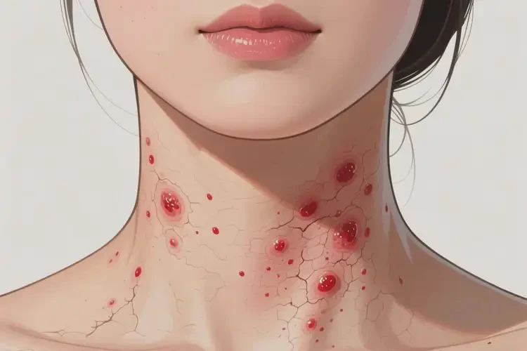 女生脖子上容易長(zhǎng)濕疹不管它會(huì)自己痊愈嗎(圖3)