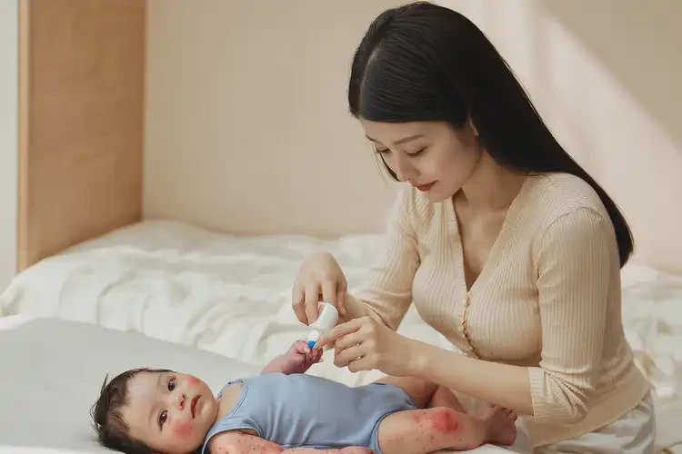 嬰幼兒手臂上起濕疹能夠徹底治愈嗎(圖3)