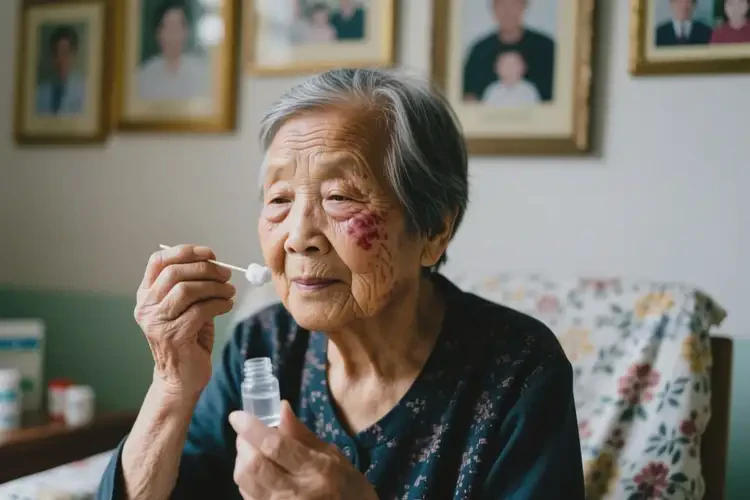 高齡老人面部容易起濕疹不管它會(huì)自己好嗎(圖2)