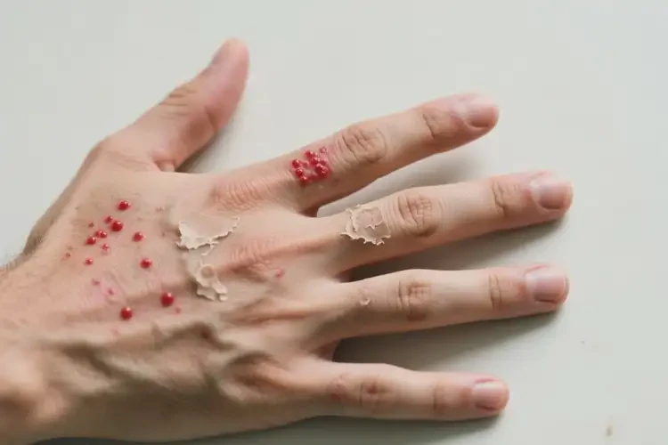 男性手上出濕疹能靠自己自愈嗎(圖2)