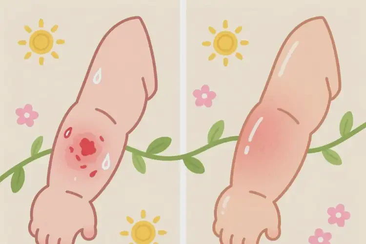 寶寶手臂出濕疹不管它會(huì)自己自愈嗎(圖3)