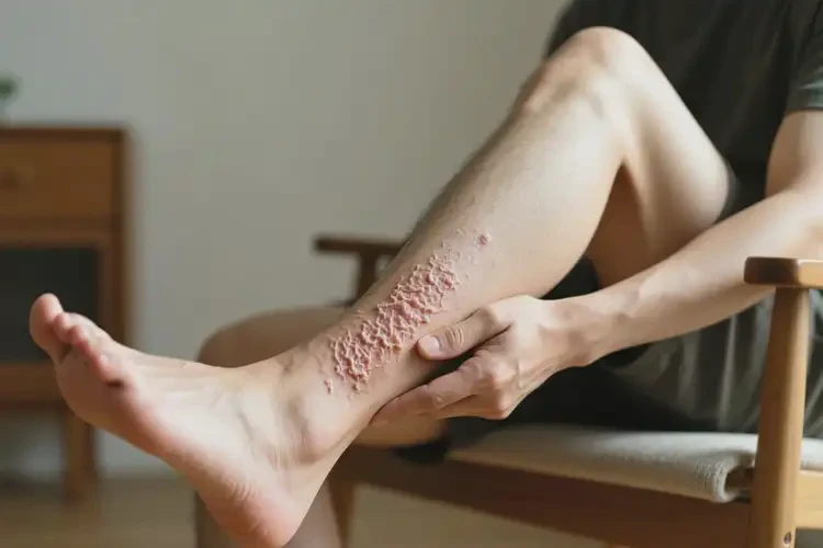 男性小腿上出現(xiàn)濕疹能徹底自愈嗎(圖2)