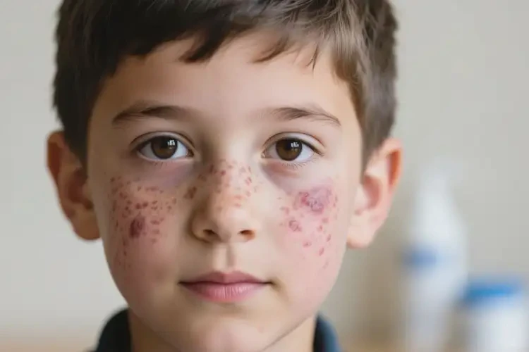 中學(xué)生面部長(zhǎng)濕疹不管它會(huì)自己痊愈嗎(圖1)