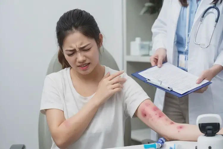 女生手臂上容易起湿疹不管它会自己痊愈吗(图4)