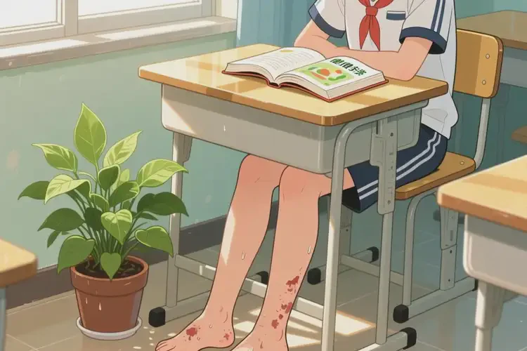 中學(xué)生腳上經(jīng)常起濕疹能夠徹底治愈嗎(圖2)