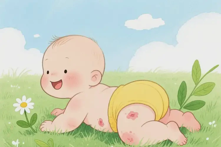 小兒屁股有濕疹可以徹底自愈嗎(圖2)