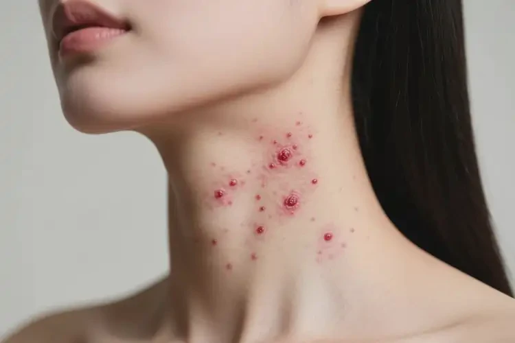 女生脖子上容易長(zhǎng)濕疹不管它會(huì)自己痊愈嗎(圖2)