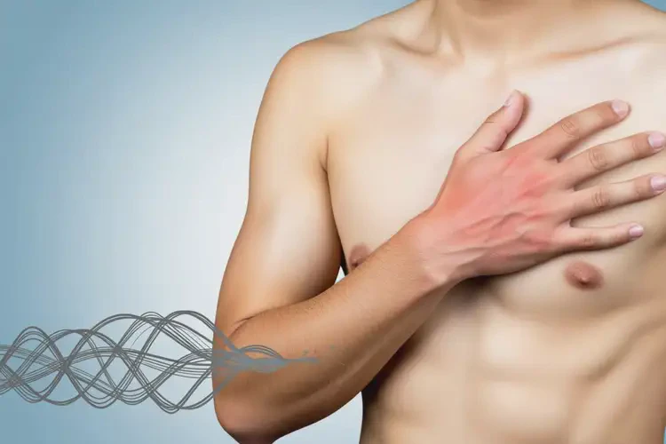 男生手臂上經(jīng)常起濕疹不管它會(huì)自己好嗎(圖1)