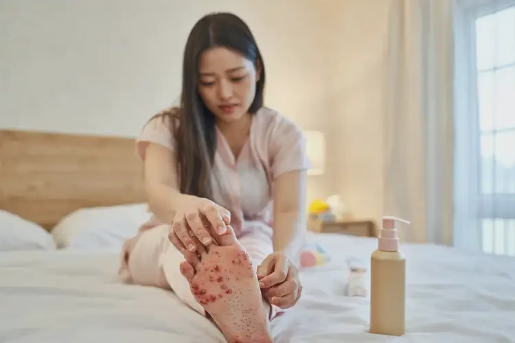 哺乳期媽媽腳上出現(xiàn)濕疹不管它會(huì)自己自愈嗎(圖4)