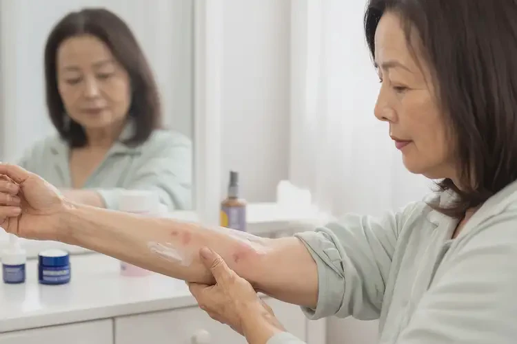 女生手臂出現(xiàn)濕疹可不可以徹底自愈(圖2)