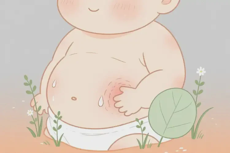 孩子肚子出現(xiàn)濕疹不管它會(huì)自己痊愈嗎(圖1)