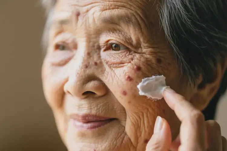 老人臉上容易長濕疹不管它會自己好嗎(圖1)