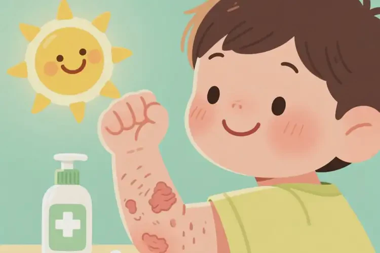 兒童手臂偶爾起濕疹能夠徹底治愈嗎(圖3)