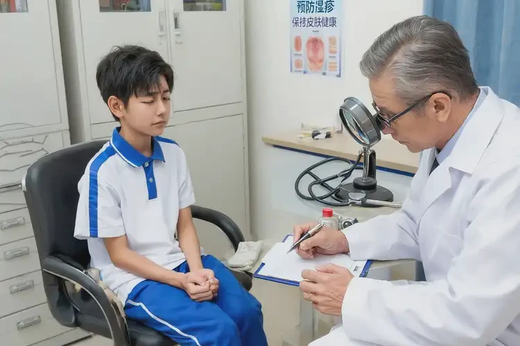 中学生脖子容易起湿疹能不能彻底自愈(图1)