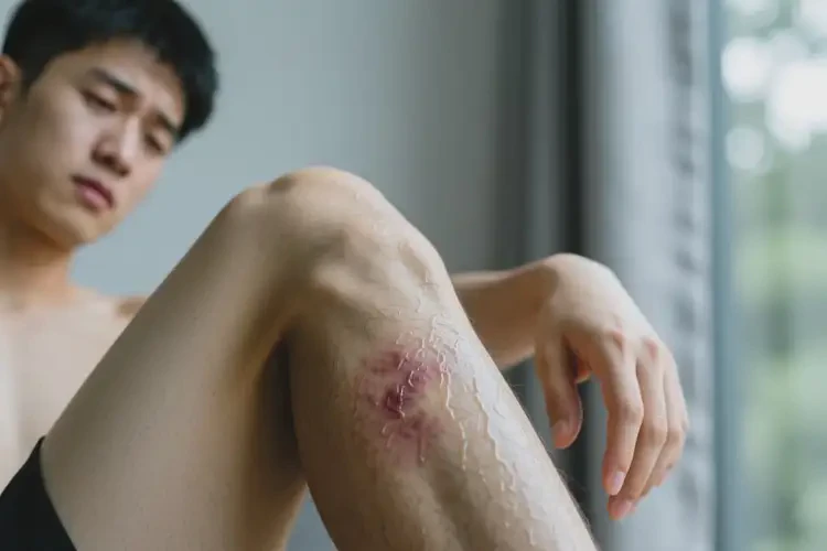 青年人大腿經(jīng)常長濕疹不管它會自己好嗎(圖3)