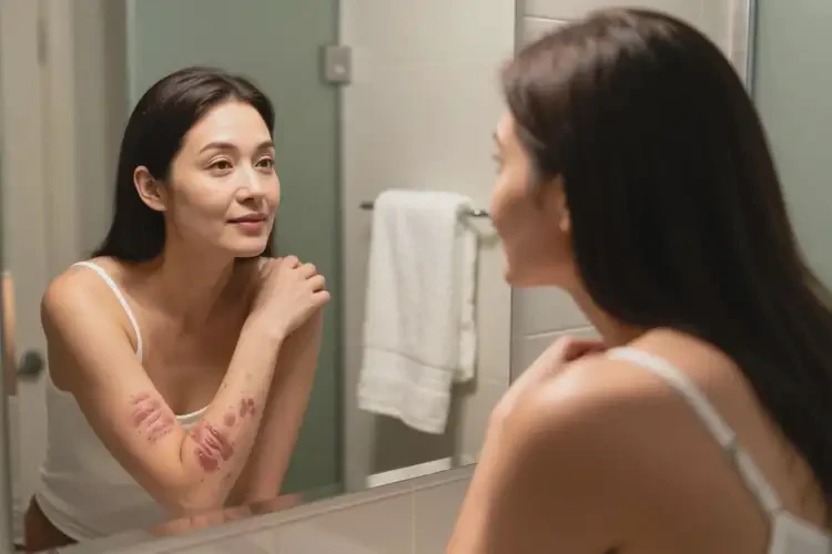 女人身上長(zhǎng)濕疹不管它會(huì)自己痊愈嗎(圖1)