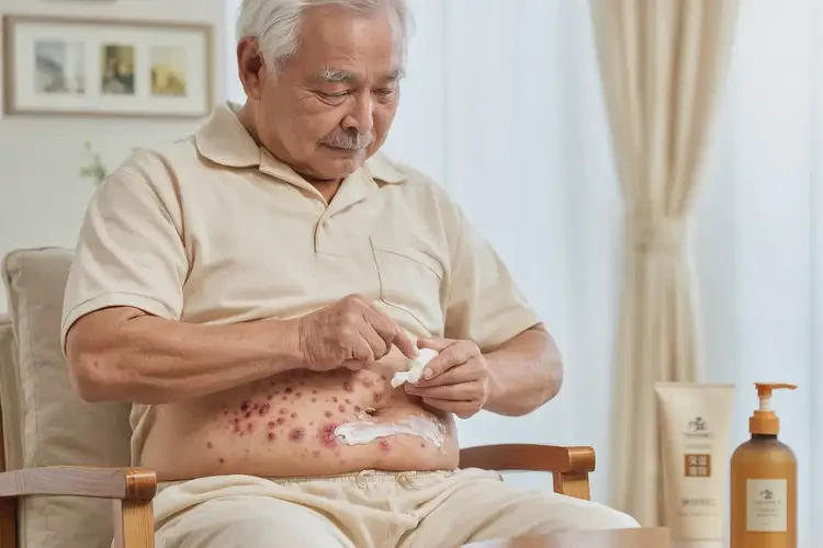 高齡老人肚子上偶爾起濕疹可不可以徹底自愈(圖2)