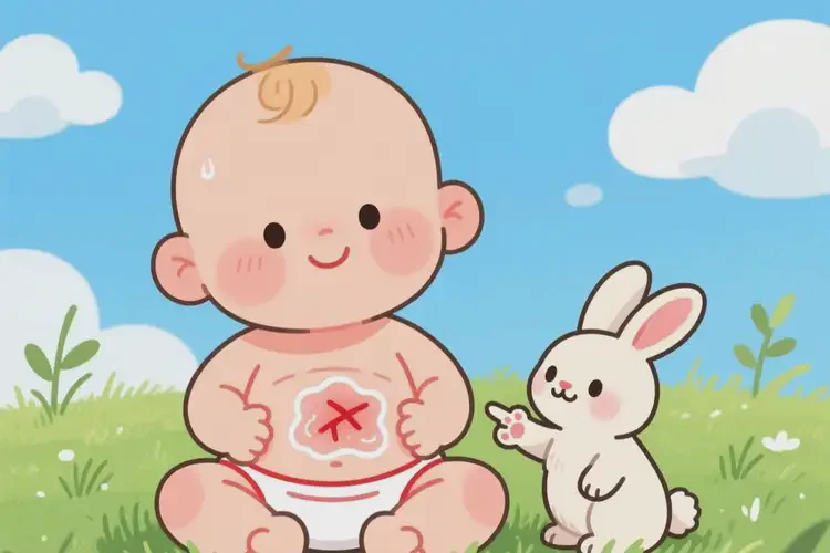 小兒肚子出濕疹不管它會(huì)自己自愈嗎(圖1)