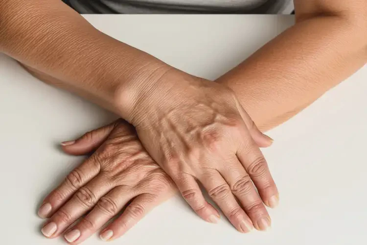 老年人手臂上經(jīng)常起濕疹不管它會自己自愈嗎(圖1)