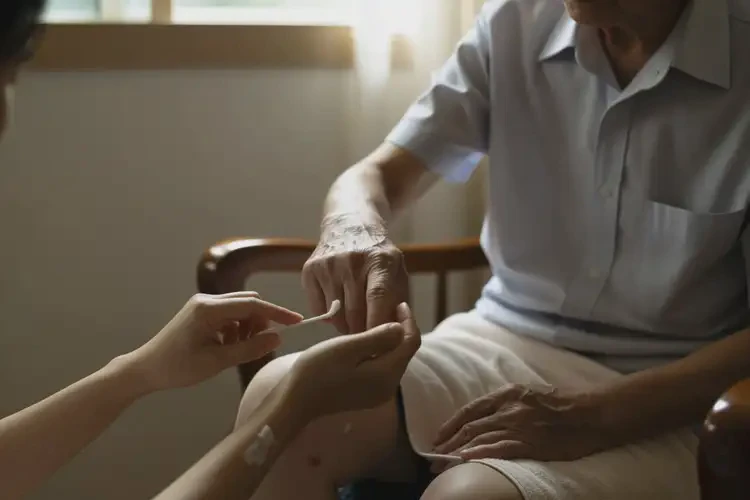 老人四肢出現(xiàn)濕疹能夠徹底治愈嗎(圖4)