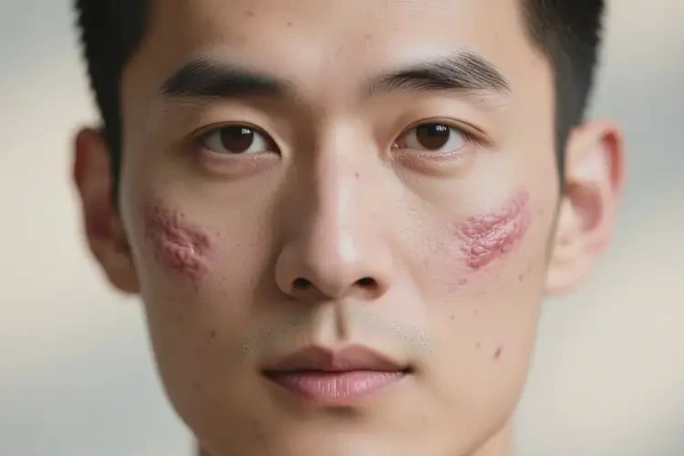男性臉上出現(xiàn)濕疹不管它會(huì)自己痊愈嗎(圖1)