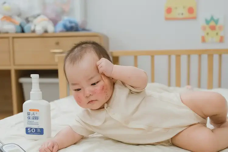 寶寶臉上有濕疹不管它會自己痊愈嗎(圖1)
